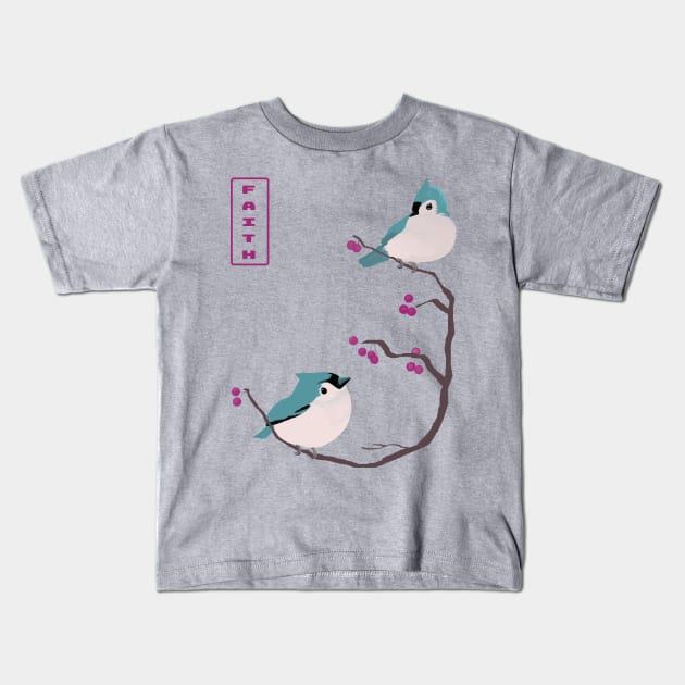 Birds of faith Kids T-Shirt by Red Zebra